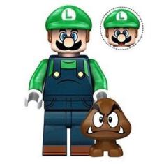 Boneco Blocos De Montar Luigi Mario Bros