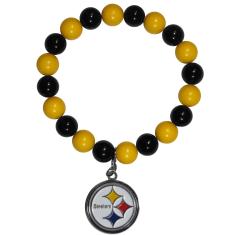 Pulseira com contas NFL Fan, Pulseira com contas de leque, Cor do time, One Size