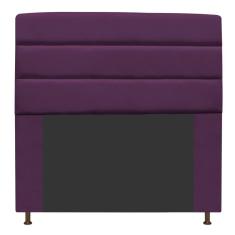 Cabeceira Estofada Turim 195cm King Size Suede Roxo