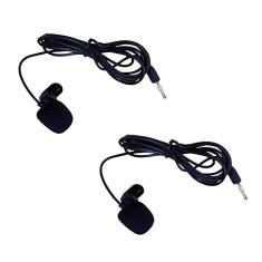 Kit Microfone De Lapela C/Presilha PC Notebook Celular 2 Pçs