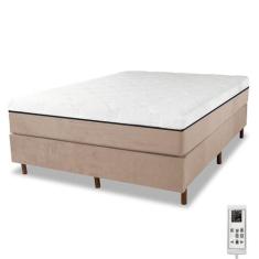 Cama Box e Colchão Magnético Massageador - Therapy Life Compact, Bege,