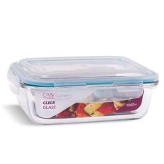 Pote De Vidro Retangular 1040ml Marmita Hermético - Casa Linda, Vidro