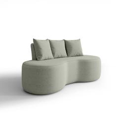 Sofá Orgânico Curvo 1,60m 2 Lugares com Almofadas Ibiza Bexs