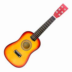 Mini Violão Palheta Crianças Infantil Corda Em Aço Acústico (Laranja)