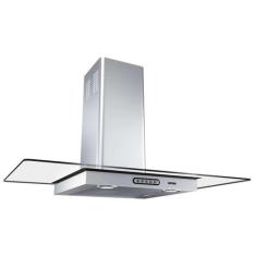 Coifa Vidro Reto de Parede Fogatti Slim Inox 90cm, 110V