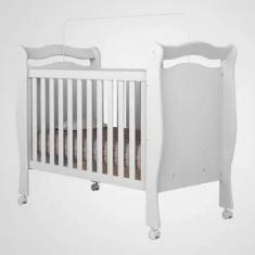 Berço Mini Cama Padrão Americano Com Suporte Mosquiteiro E Rodízios Al