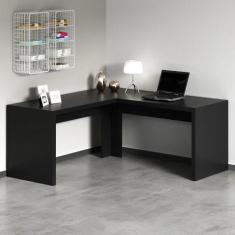 Mesa de Escritório Delta em L - Preto - MOVEIS VIDEIRA LTDA, Preto