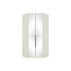 Guarda Roupa Closet Solteiro De Canto Oblíquo Seletto Mc06 C- 2 Portas C- Espelho E 3 Gavetas Areia - Henn