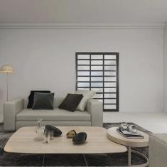 Porta de Aluminio de Correr 210x200cm 3 Folhas com Travessa Topsul Preto