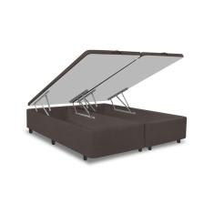 Base Box Baú Basic Queen Bipartido Yescasa Provença Marrom