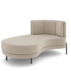 Sofá Chaise Longue Living Lucca Esquerdo D02 Veludo Bege C-309