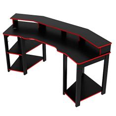 Mesa Gamer ME4167 Tecnomobili Preto/Vermelho