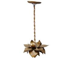 Lustre Artesanal de Teto em Ferro Para Quarto Casal com 01 Bocal Flor