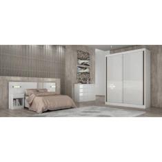 Guarda Roupa Solteiro 2 Portas 3 Gavetas - Toledo-Branco - Móveis Novo Horizonte