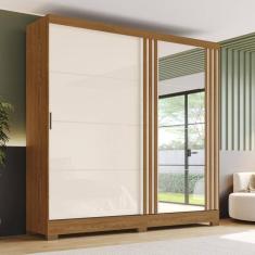 Guarda Roupa Casal Espelho 2 Portas de Correr 3 Gavetas B352 Briz
