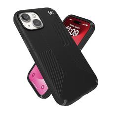 Speck Capa preta para iPhone 15 MagSafe - Capa para iPhone 16e - Capa fina para iPhone 15-6,1 polegadas - Compatível com iPhone 14 e 13 Capa MagSafe - Presidio2 Grip preto/cinza ardósia/branco