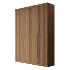 Guarda Roupa Solteiro Buriti Ripado 4 Portas - Santos Andirá