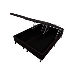 Cama Box Baú Castor Queen Corano Preto 158x198x35cm