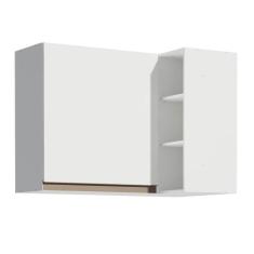 Armário de Cozinha Aéreo de Canto 1 Porta e Adega Branco Reims Madesa,