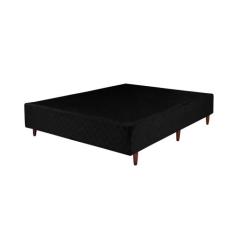 Cama Base Box Queen Size ComfortMax 158x198x25 Bege ou Preto - Jomag C