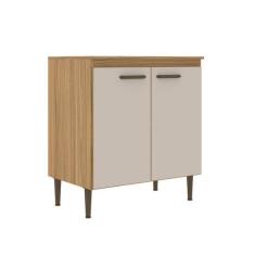Balcão de Cozinha 80 Cm 2 Portas 1 Prateleira CO6202 - Decibal, Bege, 