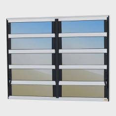 Janela de Alumínio Basculante 2 Seções 100x150cm Vidro Espelhado Elite Brimak