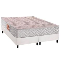 Conjunto Box Queen: Colchão Espuma Paropas D28 Pasquale Clean + Base crc Courano White (158x198)