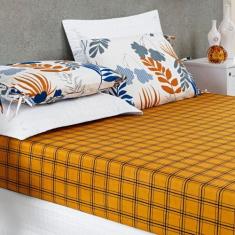 Jogo de Cama Floreal Casal Padrão 3 Peça Micropercal 200 fio - Bia Enx