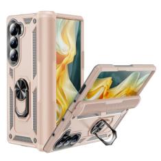 SORAKA Capa para Samsung Galaxy Z Fold6 com suporte de anel capa protetora para Samsung Galaxy Z Fold6 capa traseira de policarbonato rígido com placa de metal para suporte magnético de telefone carro