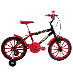 Bicicleta Infantil Aro 16 Kids cor Vermelha com Preto