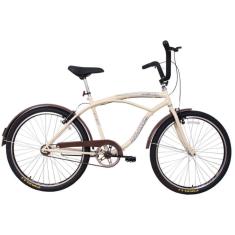 Bicicleta Retro Vintage Aro 26 Masculina Beach Bege