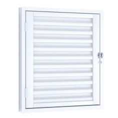 Porta de Aço Alçapão 80x60cm com Porta Cadeado Riobras Branco