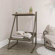 Mesa de Cabeceira Nicho em Aço Begônia CabeCasa MadeiraMadeira Estanho