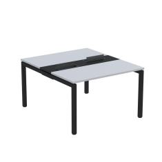 Mesa Plataforma Dupla com Pé de Aço para Coworking 110X140/2P PDC11/14/2P Cinza/Preto