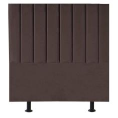 Cabeceira Estofada Cama Solteiro 90 Cm Sophia Carla Suede Cor:marrom