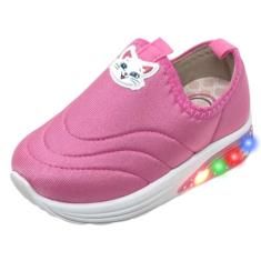 Tênis Infantil Menina Luz Conforto Gatinha Casual Molekinha