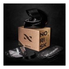 Capacete Norisk Razor Monocolor Preto Edition Com Viseira Fumê, Spoile