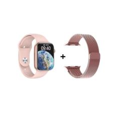 Relógio Feminino Smartwatch Série 5 44Mm 2 Pulseiras Academia Esportes