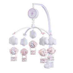 Móbile Para Berço Musical Giratório Balões Rosa - Sleepbaby Móbiles, R