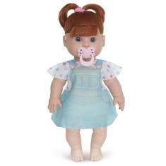 Boneca Infantil Com Chupeta Bebê Cabelo Ruivo Danadinha - Milk Brinque