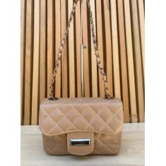 Bolsa feminina ombro transversal alça corrente reforçada - MANU SHOES,