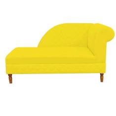 Recamier  Decorativa  Judi Pé em Madeira  2 Lugares Sala de Estar Rece