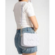 Bolsa feminina com alça corrente transversal de ombro ajustavel - anco