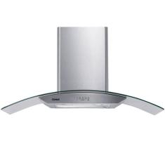 Coifa de Parede Consul 90 cm Inox 5 e 6 bocas com design em vidro e av