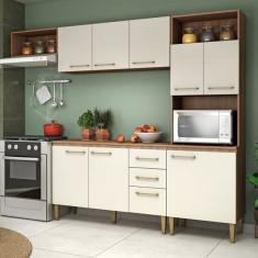 Cozinha Compacta Com Tampo 2 Pe as 9 Portas 2 Gavetas Malu  M