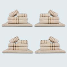 Jogo De Toalhas 20 P?s Cole??o Montreal 100% Algod?o Bege