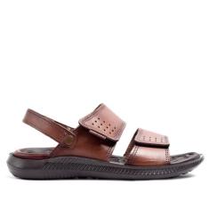 Sandália Masculina Pegada em Couro Marrom, Marrom, 42