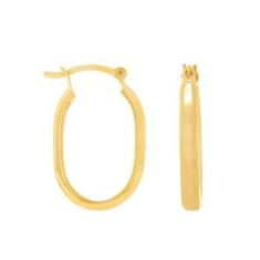 Brinco Rommanel Banhado A Ouro Pequena Argola Oval 520808, 0