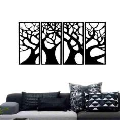 Quadro Decorativo Árvore Galhos 3Mm Vazado - Mdf - Decoarts