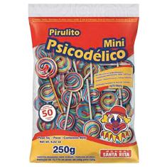 Mini Pirulito Psicodélico Colorido c/50 - Santa Rita